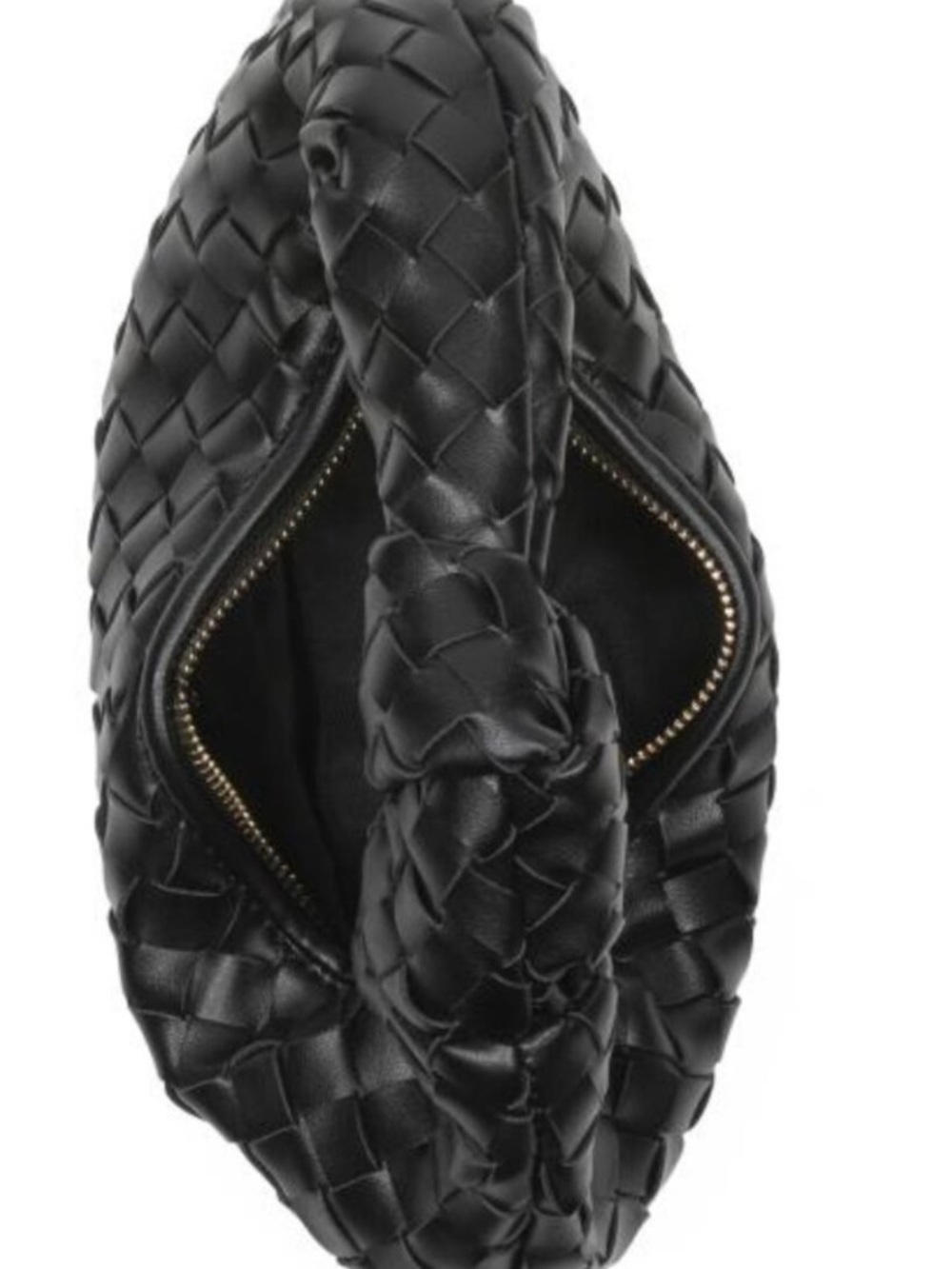 Urban Expressions Black Woven Knotted Tracy Handle Shoulder Bag NWT - Picture 4 of 5